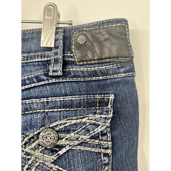 Silver Jeans Womens Suki Surplus Bootcut Blue Denim Mid Rise Flex 30 x 30 - Picture 3 of 7